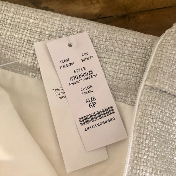 BNWT WHBM Metallic Silver Skirt Size 6p - Picture 5 of 13